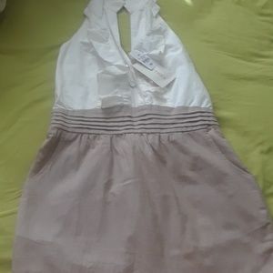 Cream and wheat dress